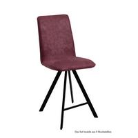 THEKENSTUHL drehbar (8er-Set) Desirae 47x109x60 Schwarz/Marsala - Brombeere/Schwarz, Kunststoff (60/109/47cm) - 58aufmkessel