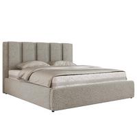 POLSTERBETT SAVINO CLASSIC 200/200 - Hellgrau Struktur - Multipocket-Matratze - Hellgrau, Textil (200/200cm) - MKS