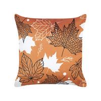 DEKOKISSEN Orange 45/45 cm Poinsettia - Orange, Textil (45/45cm) - Beliani