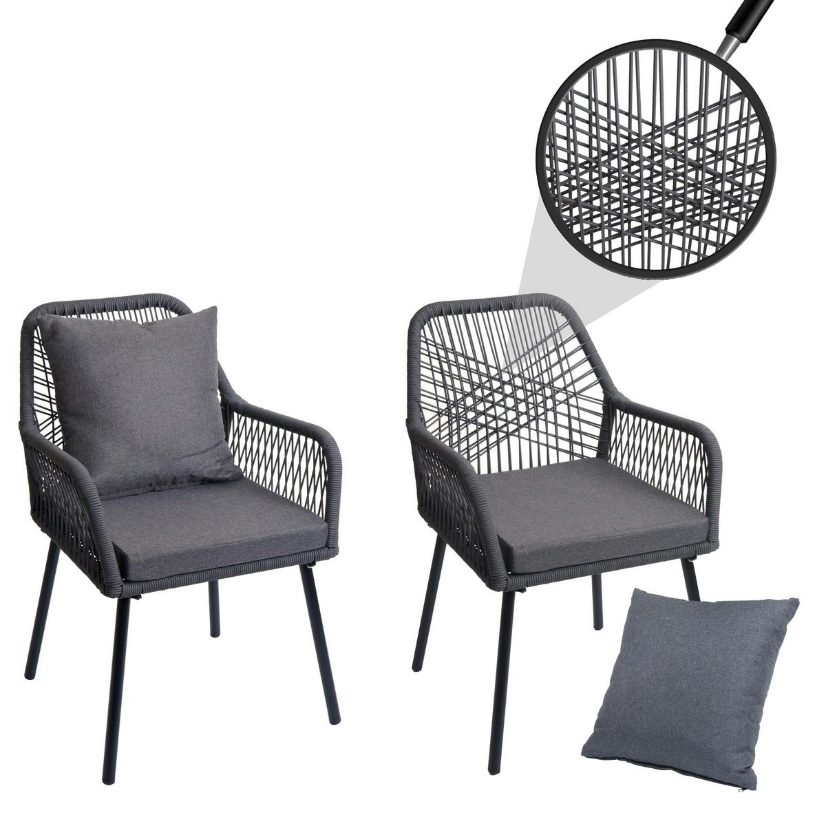 GARTENSTUHL AnthrazitDunkelgrau - Dunkelgrau, Textil (54/81/62cm) - MCW