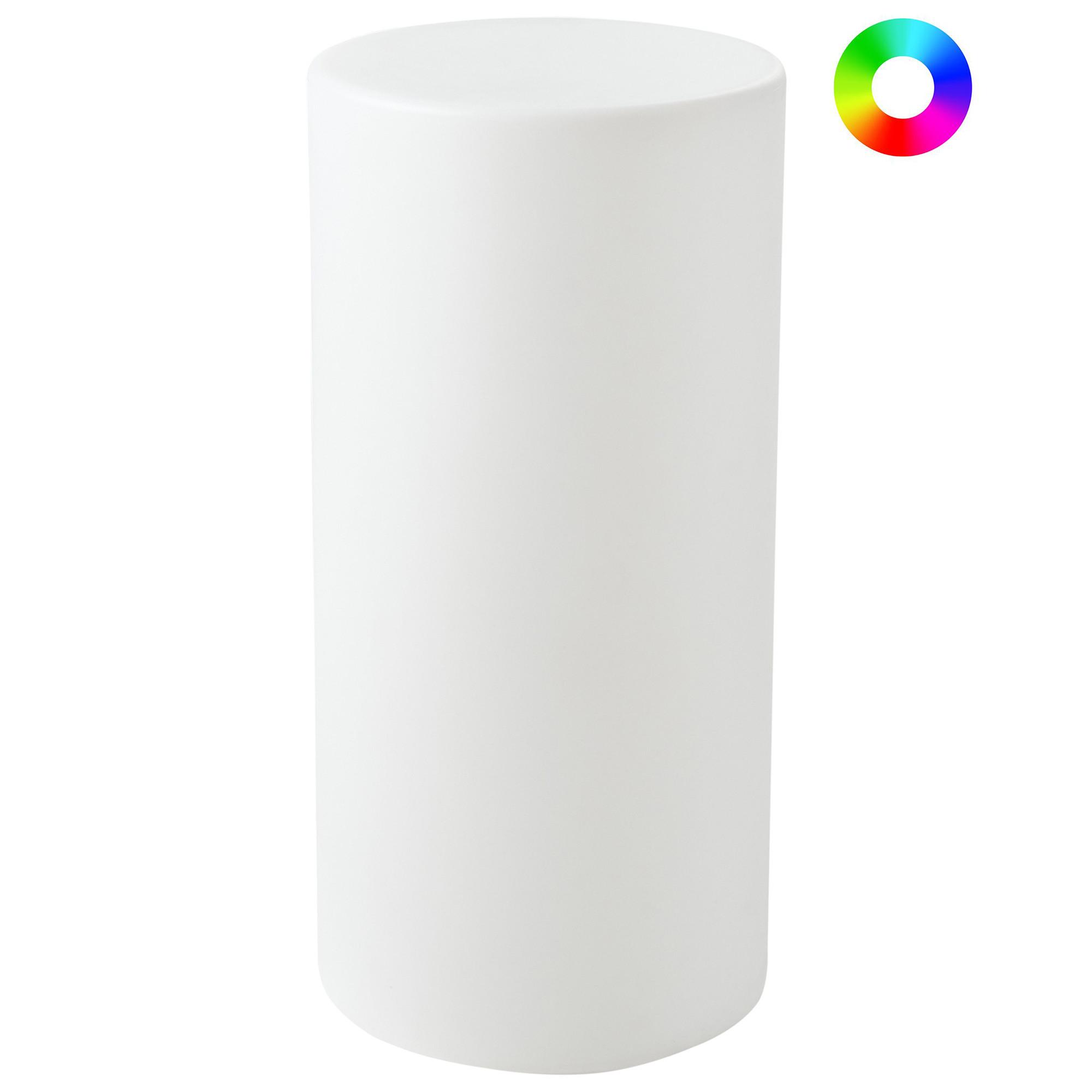 LED-LAMPE Weiß Piedra - Weiß, Kunststoff (36/36/78cm) - Beliani