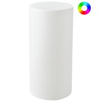 LED-LAMPE Weiß Piedra - Weiß, Kunststoff (36/36/78cm) - Beliani