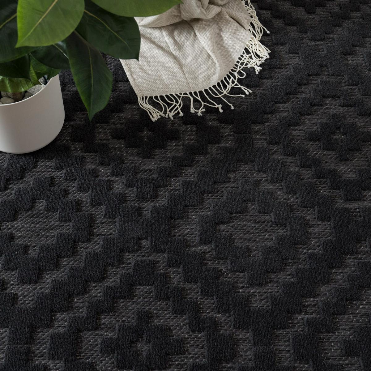 OUTDOORTEPPICH Ethno Anthrazit 80 x 150 cm - Anthrazit, Kunststoff (80/150cm) - TT Home