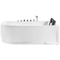 WHIRLPOOL-BADEWANNE mit LED 120x180x70 cm weiß Calama - Weiß, Kunststoff (120/70/180cm) - Beliani
