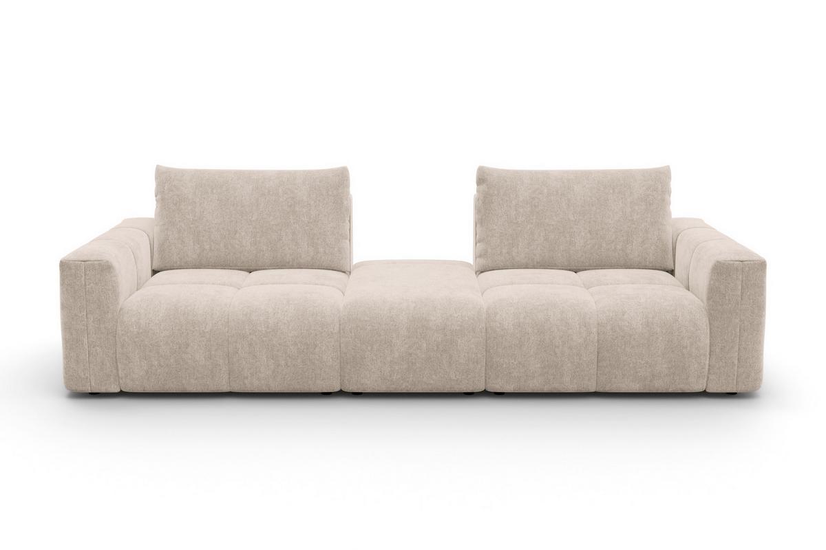 SOFA VERONA 4-Sitzer, Beige - Beige/Schwarz, Holz/Textil (282/83/110cm) - Courtois Laville