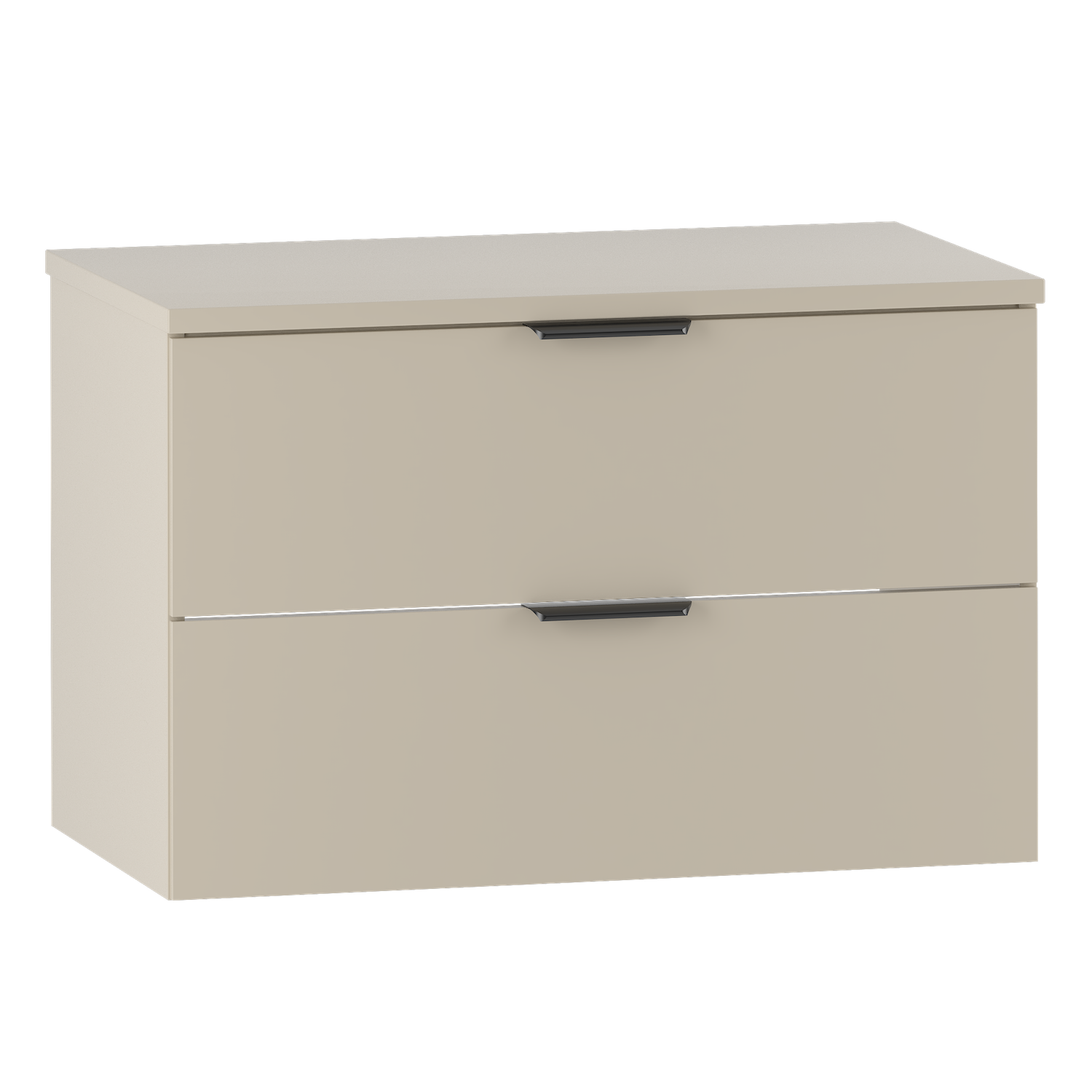 WASCHBECKENUNTERSCHRANK Pyra 2 Schubladen Cashmere - 80 x 46 x 52 cm - Kaschmir, Holz (80/46/52cm) - Badplaats