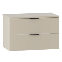 WASCHBECKENUNTERSCHRANK Pyra 2 Schubladen Cashmere - 80 x 46 x 52 cm - Kaschmir, Holz (80/46/52cm) - Badplaats