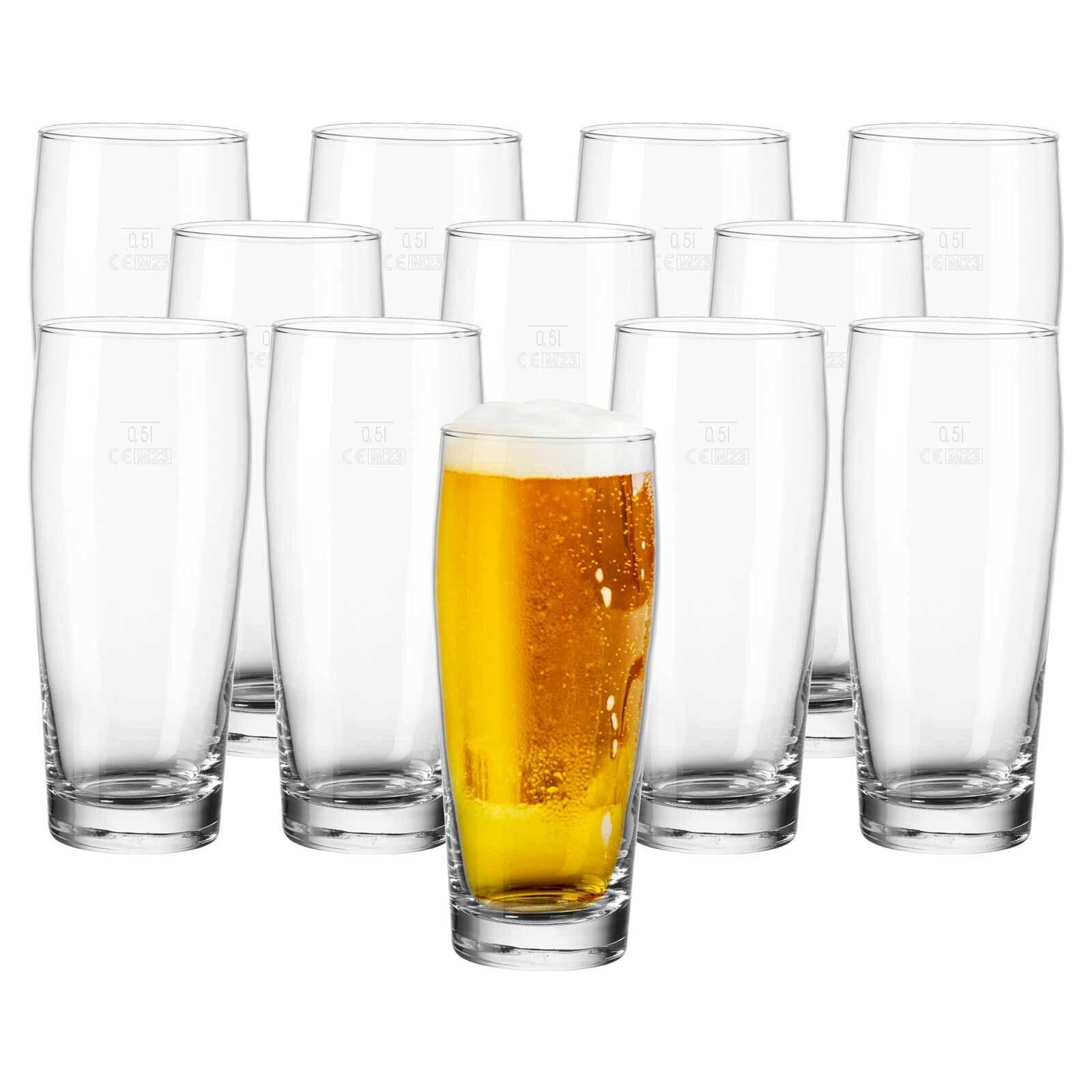 WILLI BECHER GEEICHT Willy transparent 0,5 l 12er Set - Transparent, Glas (0.5L) - Van Well