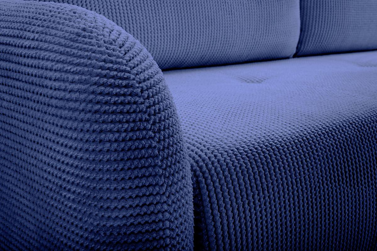 SCHLAFSOFA Betty mit Bettkasten, Dunkelblau 230/95/102 cm - Schwarz/Dunkelblau, Holz/Holzwerkstoff (230/95/102cm) - WFL GROUP