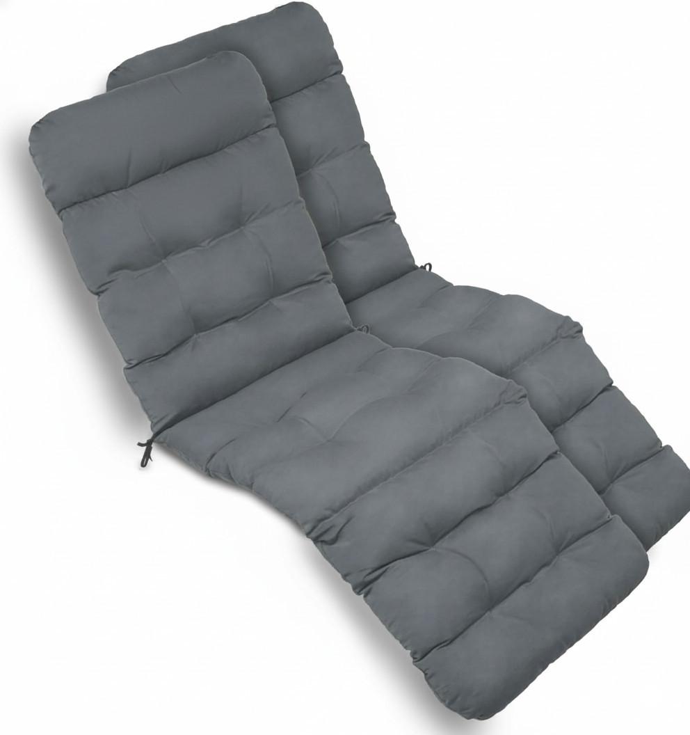 DECKCHAIRAUFLAGE Flair DC 200x50x8cm Graphitgrau (2tlg) - Dunkelgrau, Textil (50/8/200cm) - Beautissu 