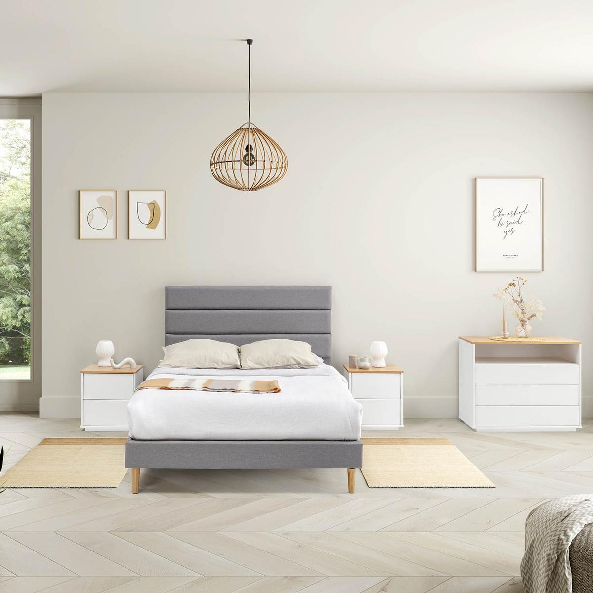 POLSTERBETT 150x190 cm Aroma, Hellgrau - Hellgrau, Textil (195/152/116cm) - VS Venta-stock