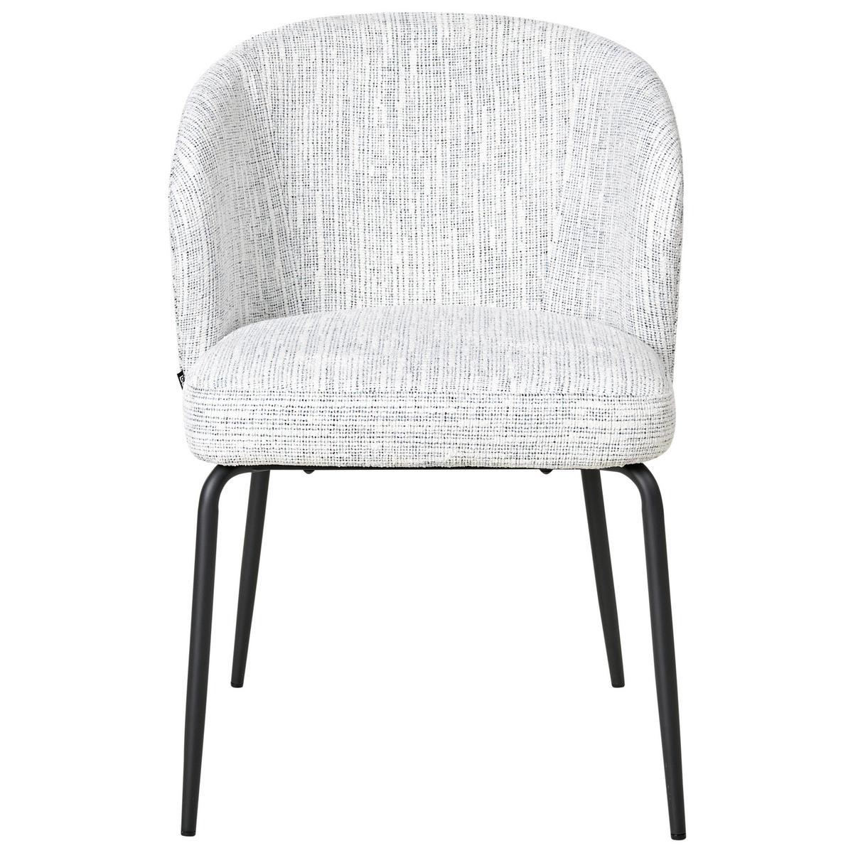 ESSZIMMERSTUHL 2er-Set Weiß/Blau Zana - Blau/Weiß, Textil (55/81/56cm) - Beliani