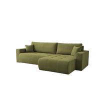 ECKSOFA Armari Mit Schlaffunktion - Grün, Holzwerkstoff/Textil (154/277cm) - Fun Möbel