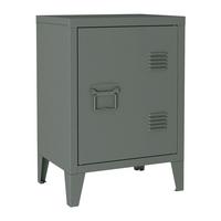 NACHTSCHRANK Inari - Dunkelgrau, Metall (40/57/30cm) - [en.casa]