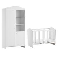 BABYZIMMER 2-teilig Megeve Weiß - Weiß, Holzwerkstoff (124.4/87/76cm) - Petits-meubles