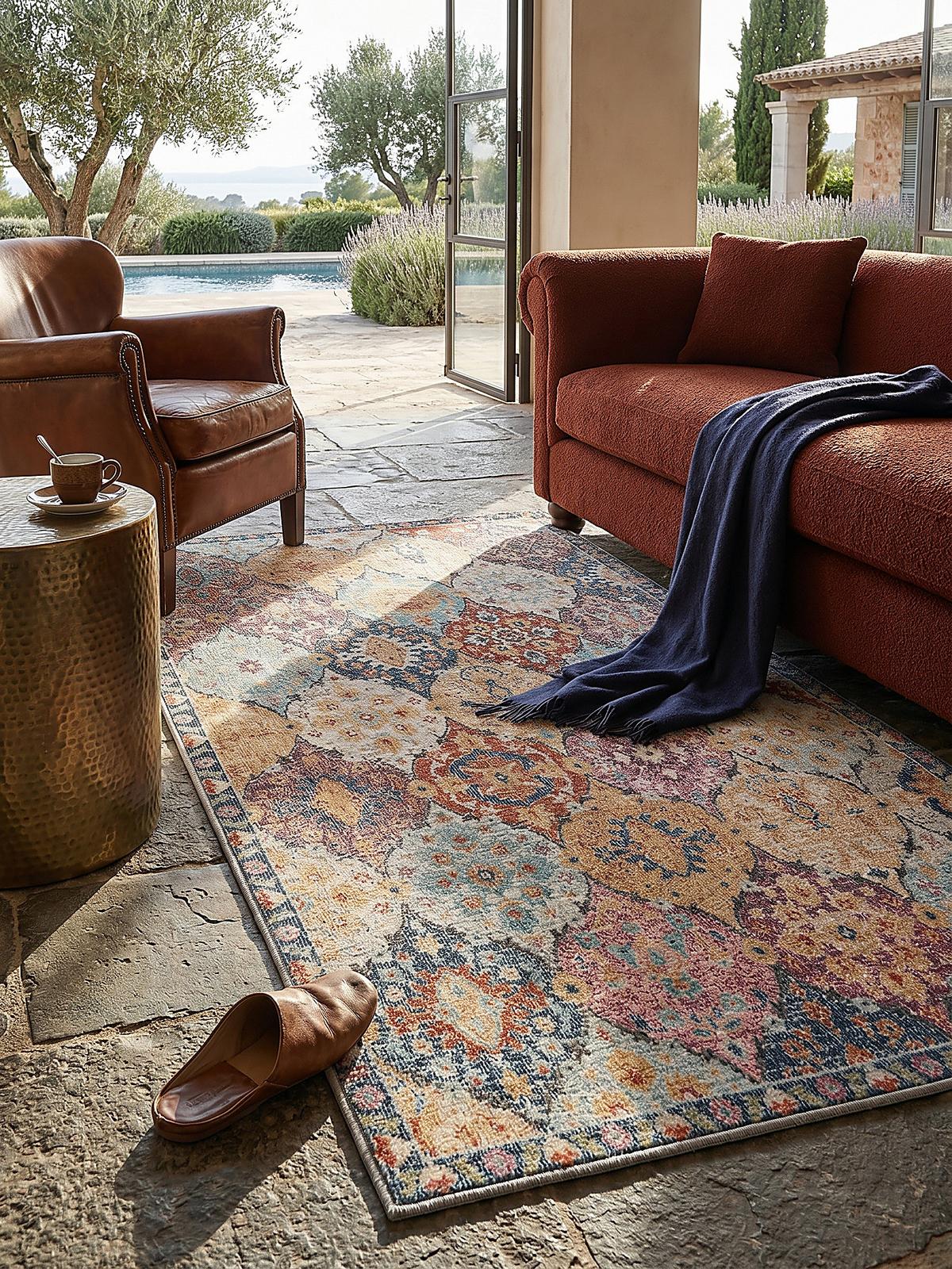 TEPPICH Outdoor Orientalisch LIMMAT Polypropylen Mehrfarbig 80 x 150 cm - Multicolor, Textil (80/150cm) - KADIMA DESIGN