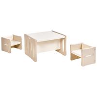 KINDERTISCH mit Stühlen Beige Bulloo - Beige, Kunststoff (67/42/53cm) - Beliani