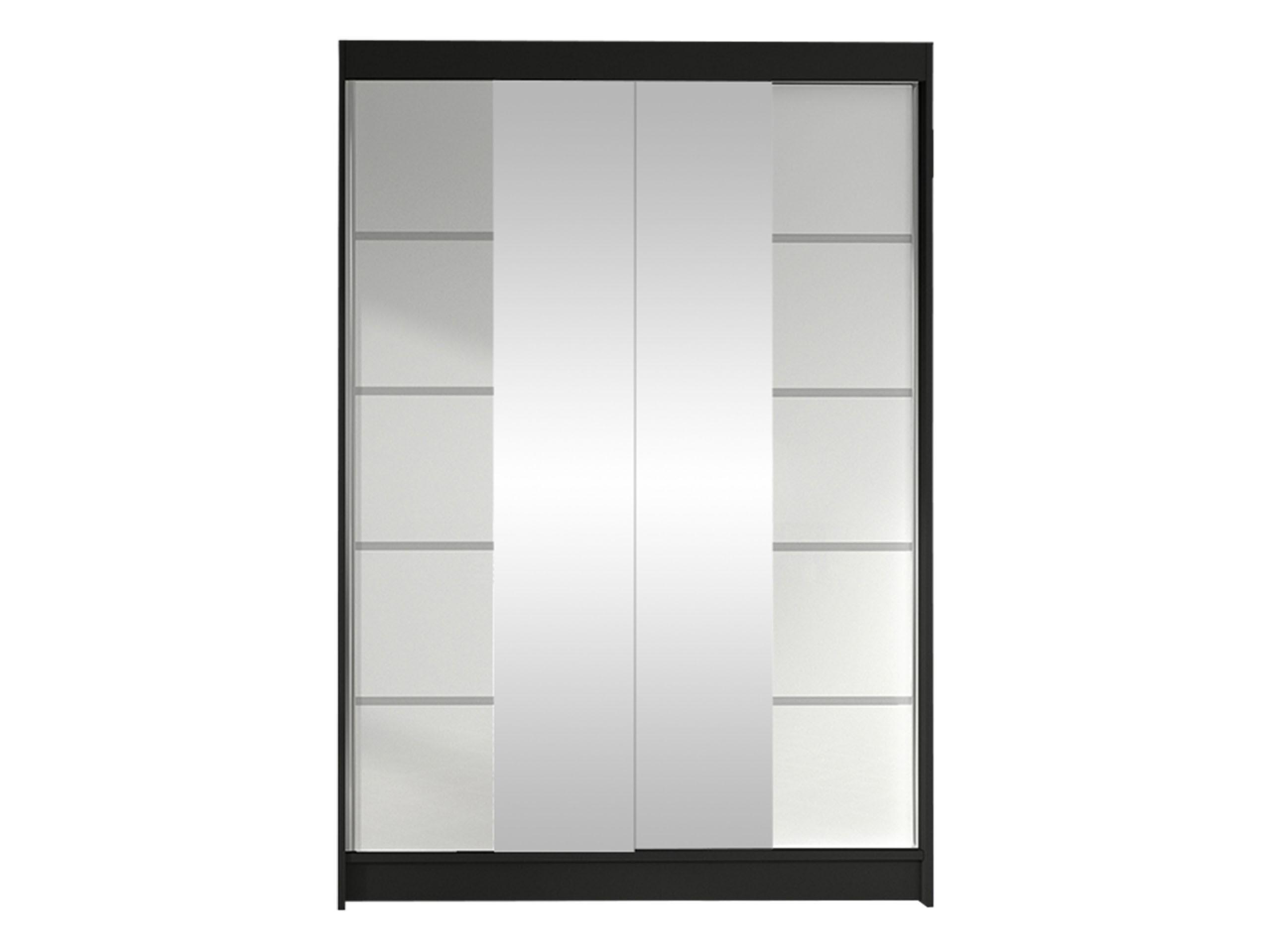 SCHWEBETÜRENSCHRANK Lino V - Schwarz/Weiß, Holzwerkstoff/Metall (120/200/58cm) - MIRJAN24