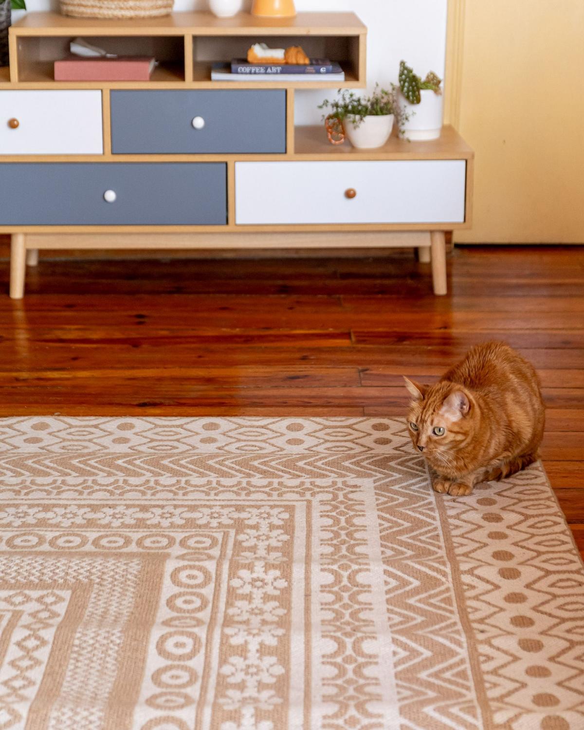 KURZFLOR-TEPPICH Baglar 150/80 cm - Beige, Naturmaterialien (80/150cm) - Beliani