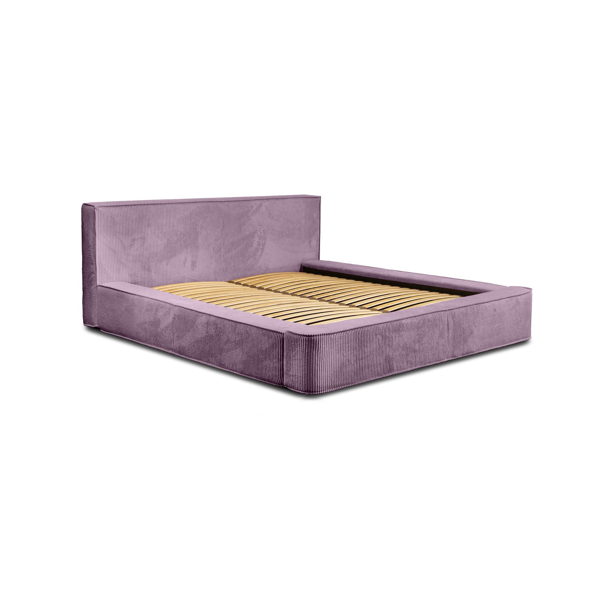POLSTERBETT Modesto Stoff Lincoln - Flieder, Holzwerkstoff/Textil (140/200cm) - Fun Möbel