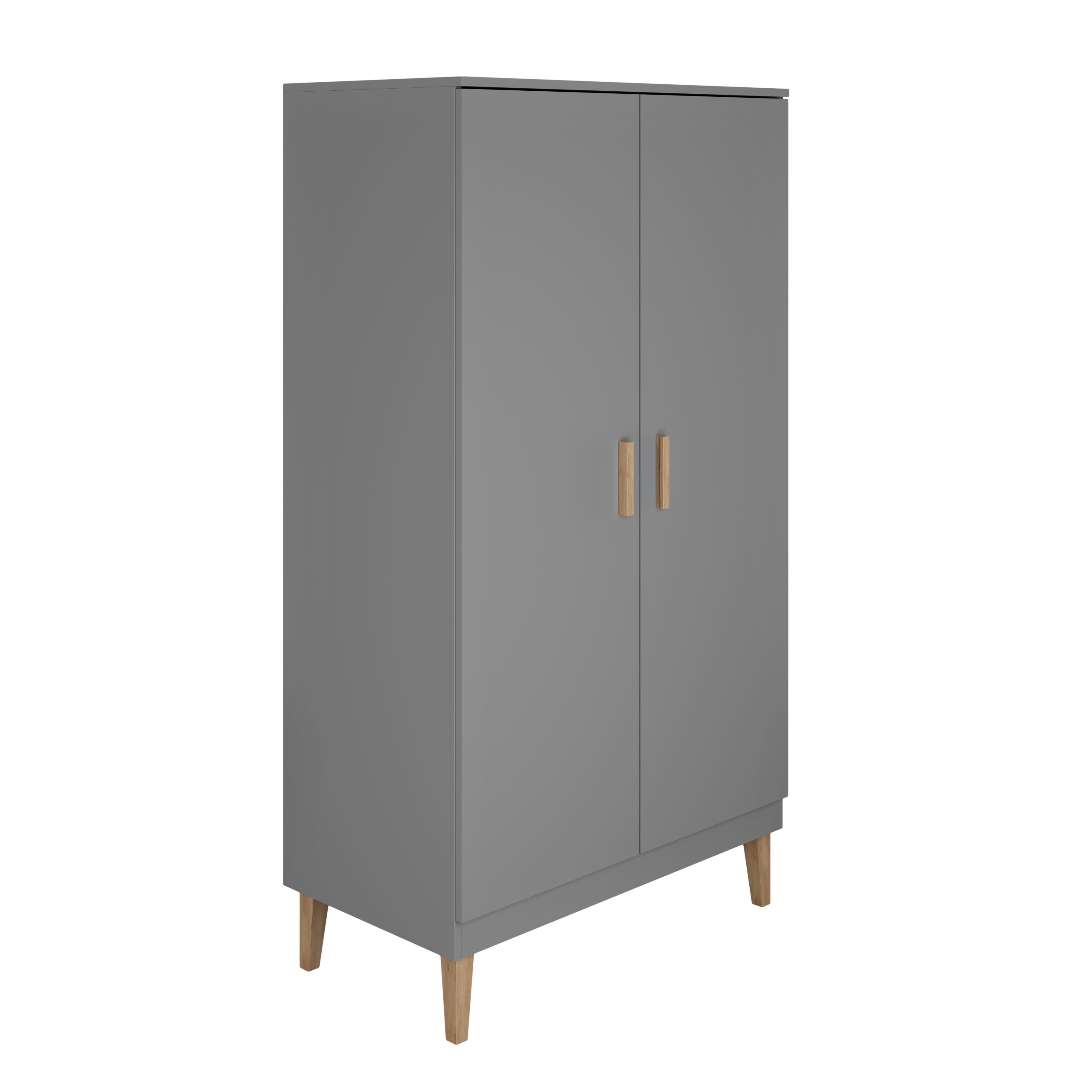 KINDERKLEIDERSCHRANK Kubi - Grau, Holzwerkstoff (55/184/100cm) - RAUMHIRSCH FURNITURE