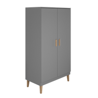 KINDERKLEIDERSCHRANK Kubi - Grau, Holzwerkstoff (55/184/100cm) - RAUMHIRSCH FURNITURE