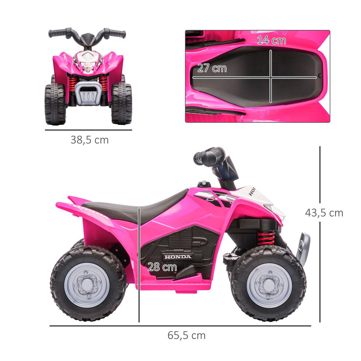 KINDERQUAD Kunststoff Metall Rosa - Rosa, Kunststoff (65.5/38.5/43.5cm) - AIYAPLAY