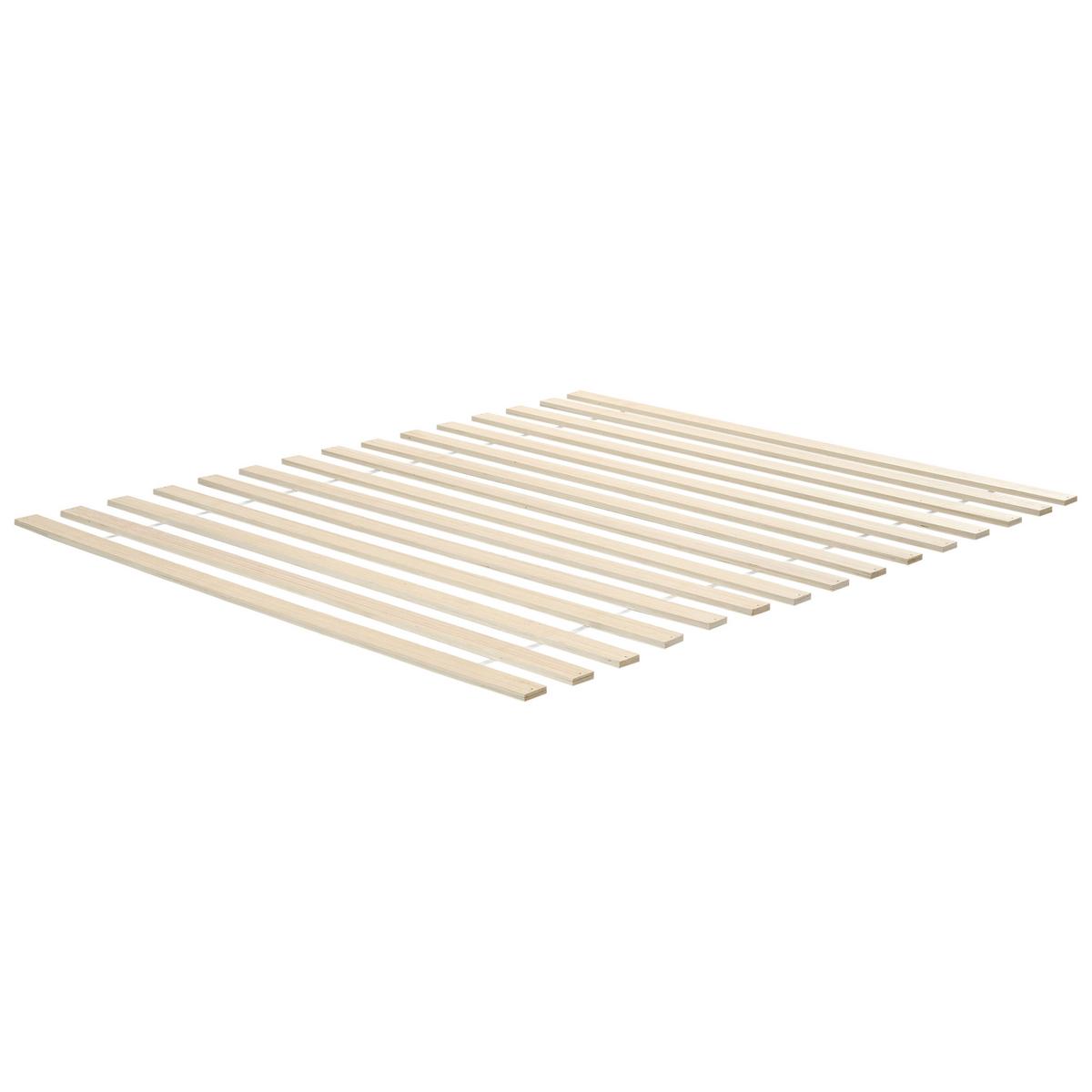 BETT mit Lattenrost 180/200 cm Hellbraun Brunemont - Hellbraun, Holz (180/200cm) - Beliani