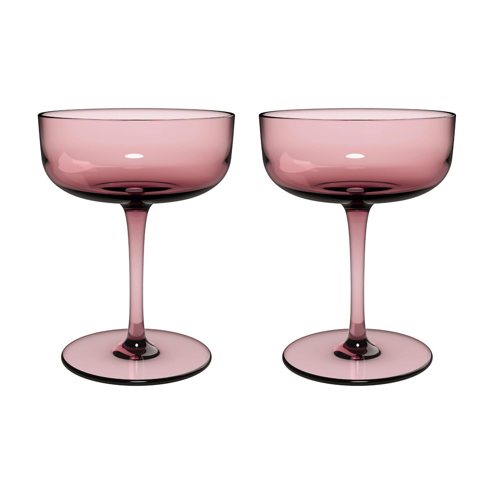 SEKTSCHALEN / DESSERTSCHALEN Like Glass Grape 100 ml 2er Set - Pink, Glas (0.1L) - like.Villeroy & Boch