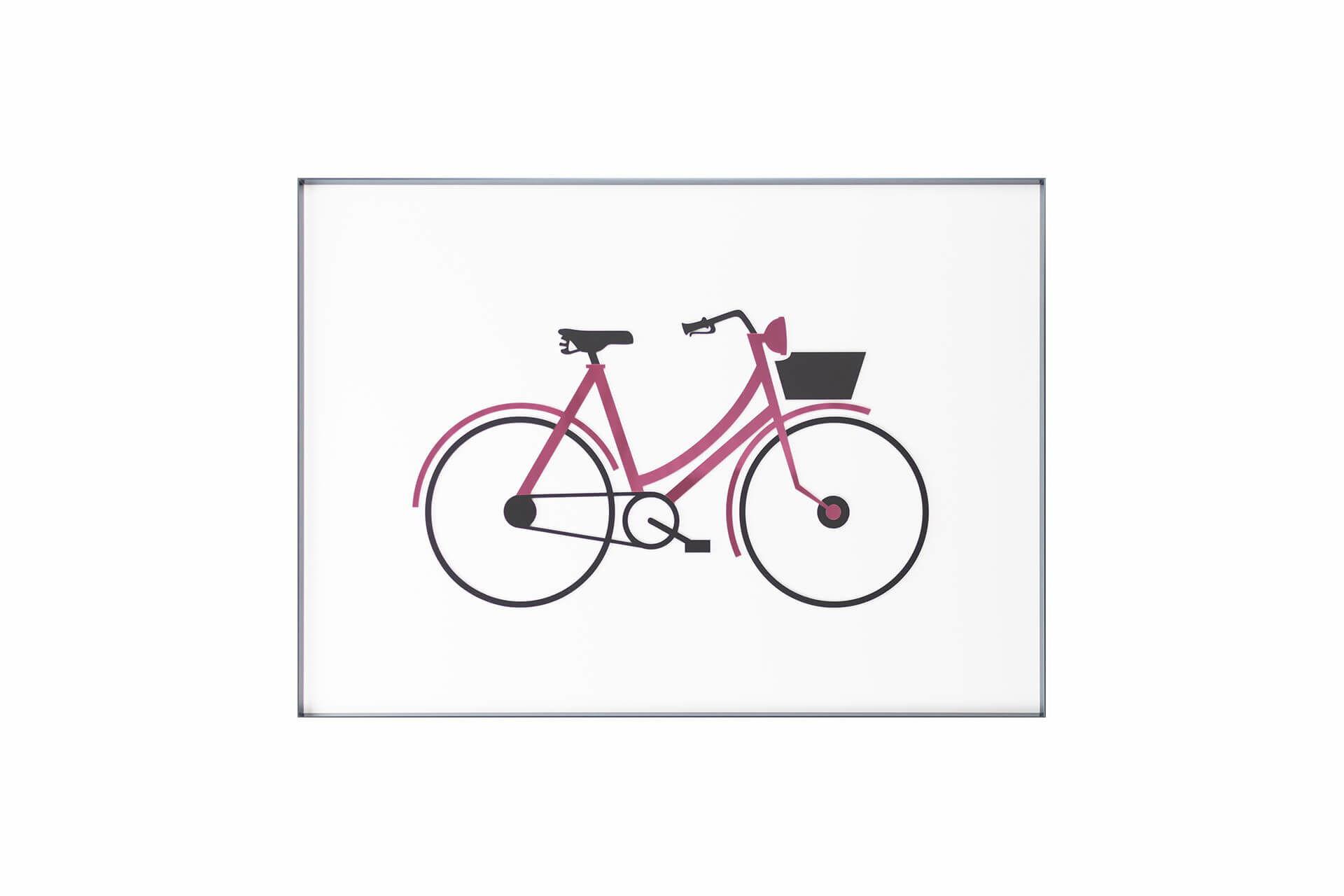 WANDBILD Rosa 50/70 cm - Pink/Schwarz, Glas (2.14/70cm) - KUNSTLOFT