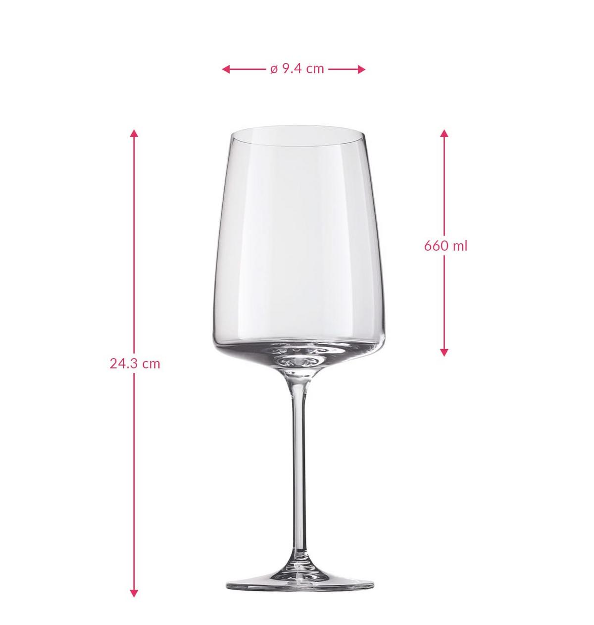 WEINGLÄSER Vivid Senses transparent 660 ml 2er Set - Transparent, Glas (0.66L) - Zwiesel Glas