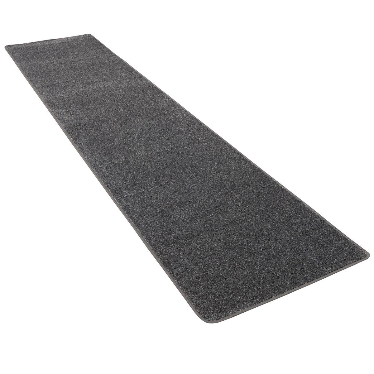 HOCHFLOR VELOURS LÄUFER TEPPICH LUNA - Grau, Textil (80/320cm) - Snapstyle