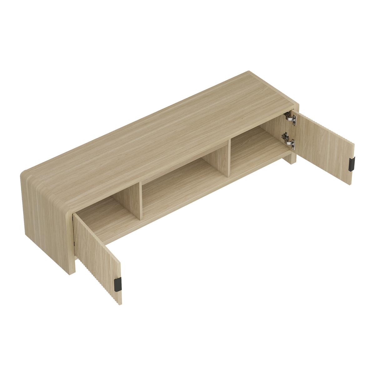 FERNSEHSCHRANK Lukkodso - Eichefarben, Holzwerkstoff (150/40/40cm) - [en.casa]