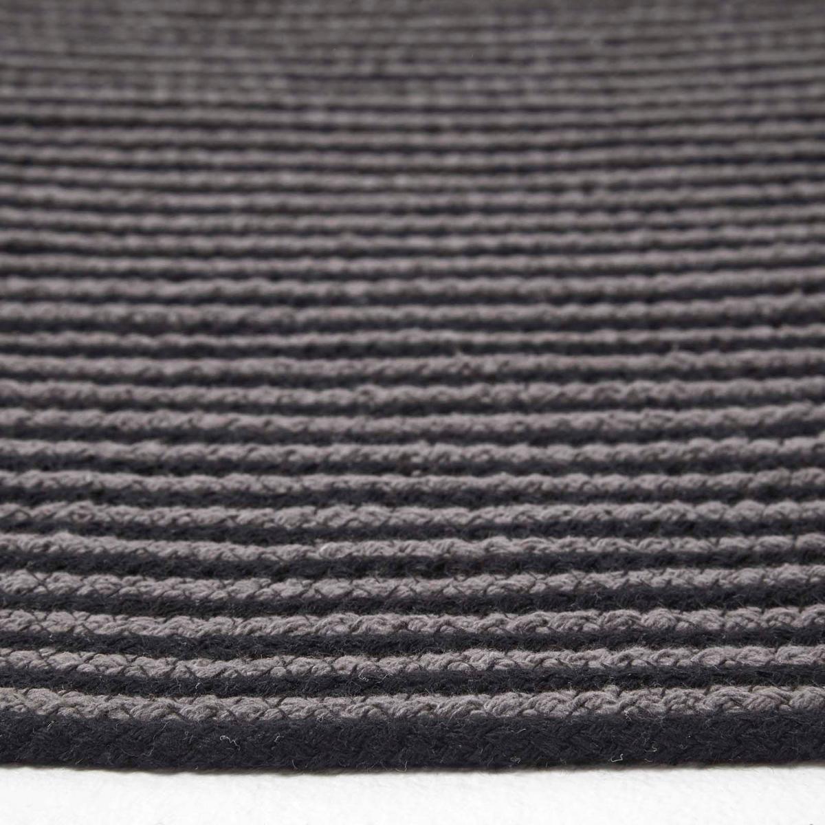 TEPPICH Spirale geflochten rund 200 cm - Schwarz, Textil (200/200cm) - Homescapes