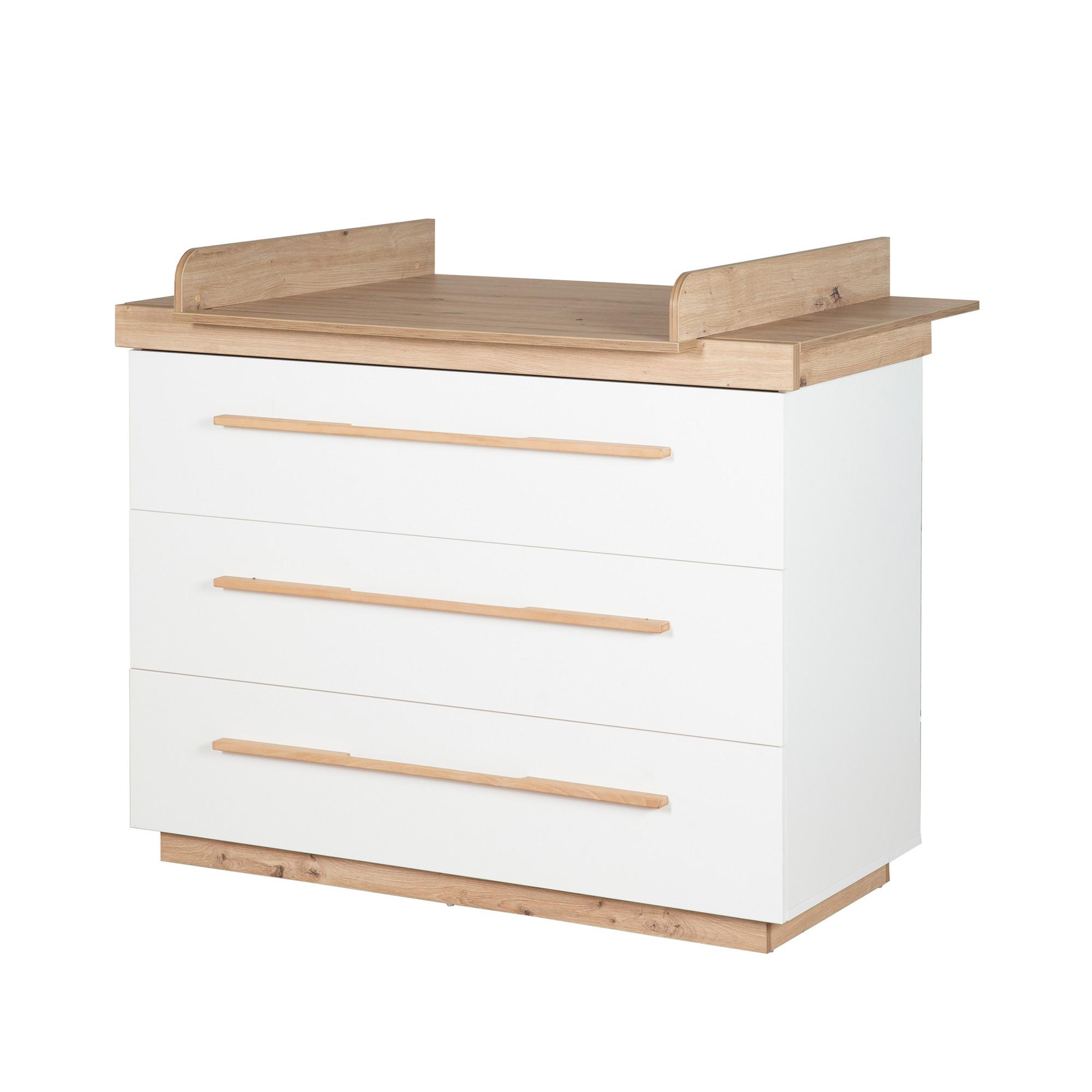 WICKELKOMMODE Lumo - Weiß, Holz (121/103/78cm) - Roba