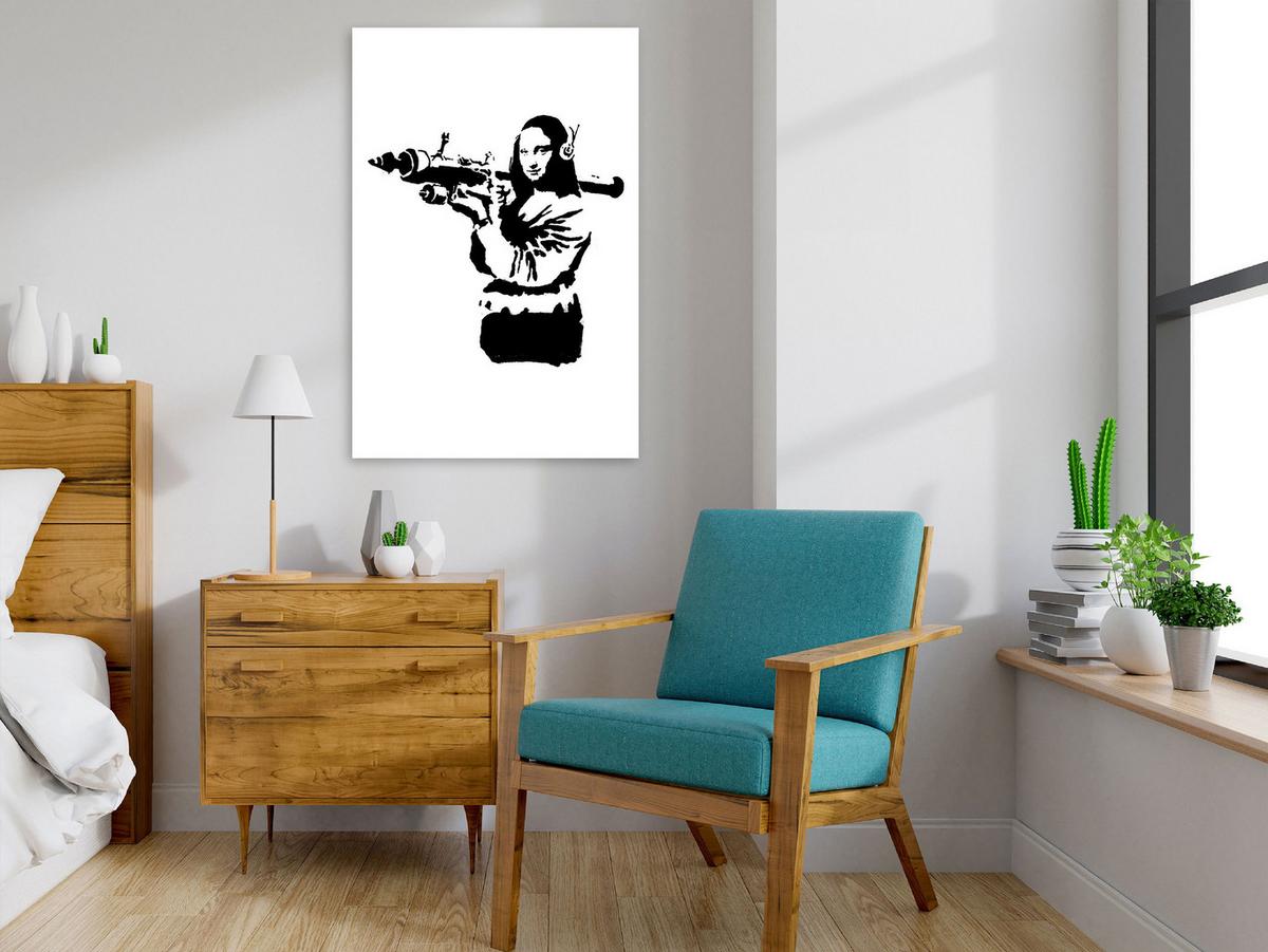 KUNSTDRUCK Schwarz-Weiß 60/90 cm - Schwarz, Textil (60/90cm) - KUNSTLOFT
