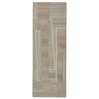 WOLLTEPPICH EDALE, abstrakt, Natur, 80 x 300 cm - Beige, Textil (80/300cm) - KADIMA DESIGN