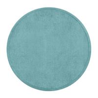 KURZFLORTEPPICH Waschbar, einfarbig, aus Polyester, Blau, Ø 80 cm - Blau, Textil (80/80cm) - KADIMA DESIGN