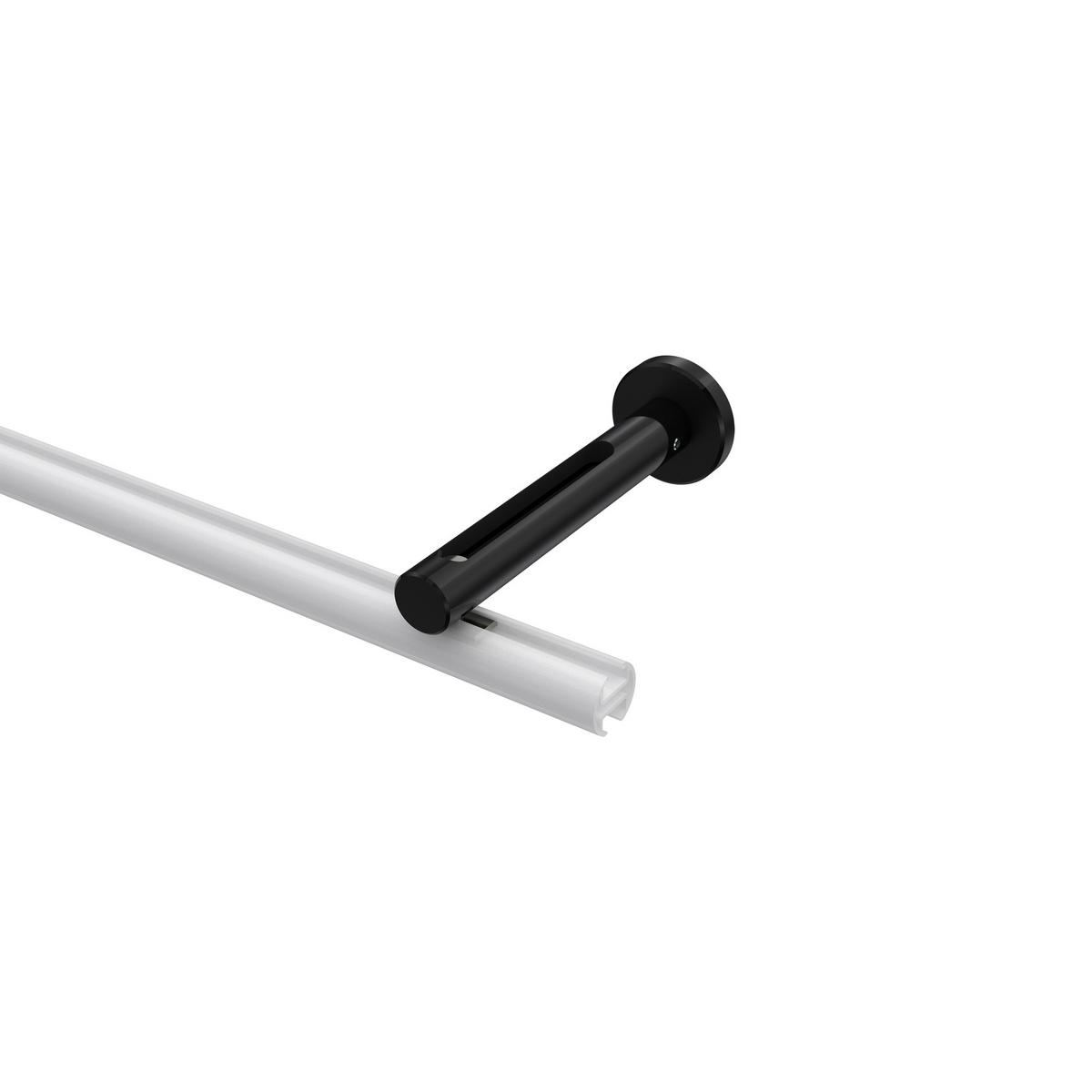 TRÄGER FÜR GARDINENSTANGEN INNENLAUF 20 mm Ø, Siteno Langloch 1 bis 3-läufig, Schwarz - Schwarz, Metall (13/4/4cm) - INTERDECO