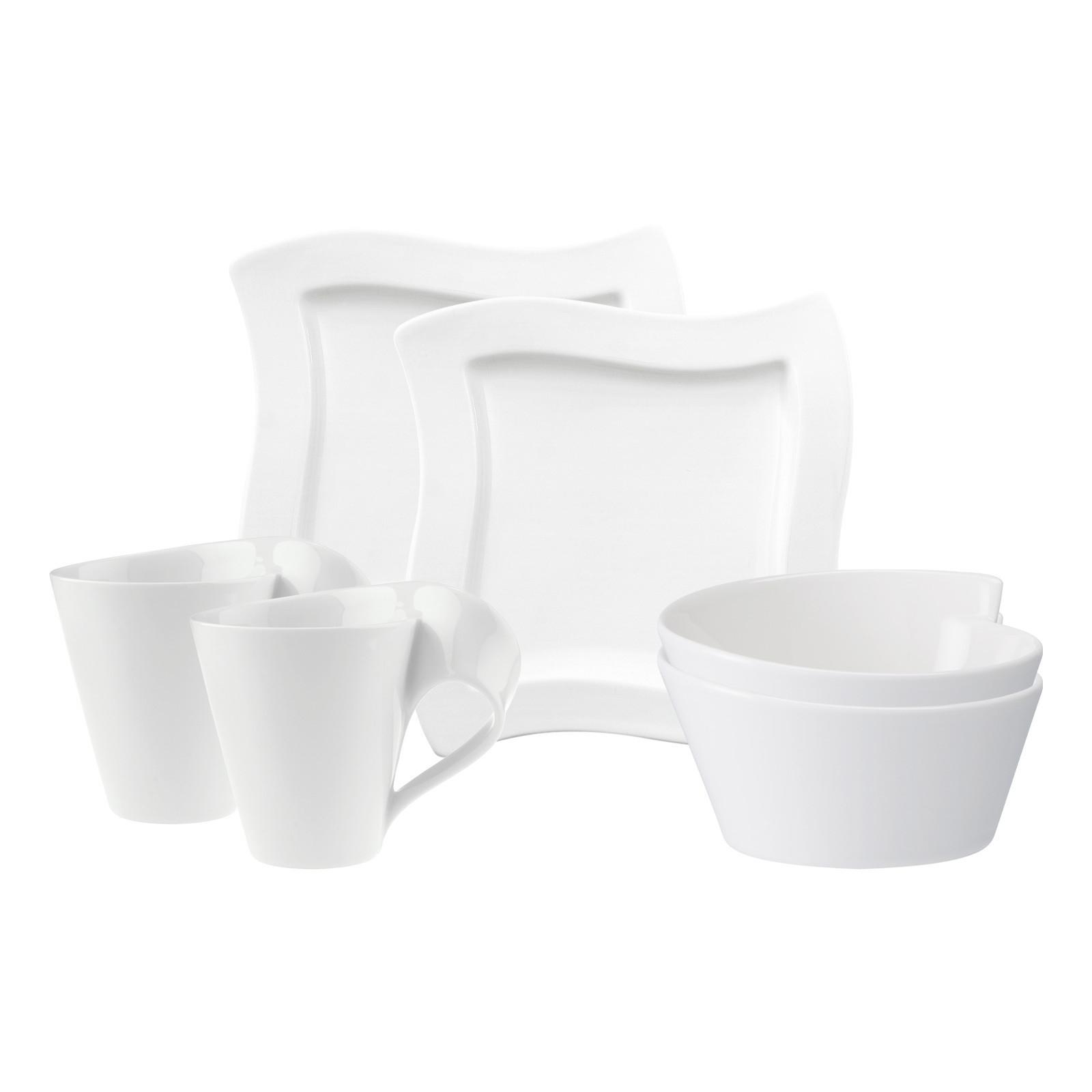 FRÜHSTÜCKS-SET NewWave weiß 6-tlg. - Weiß, Keramik (2/2/2cm) - Villeroy & Boch
