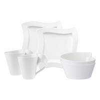 FRÜHSTÜCKS-SET NewWave weiß 6-tlg. - Weiß, Keramik (2/2/2cm) - Villeroy & Boch