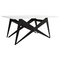 2-IN-1 COUCHTISCH UND ESSTISCH Xena - Schwarz/Weiß, Holzwerkstoff/Metall (70/90/45cm) - MIRJAN24