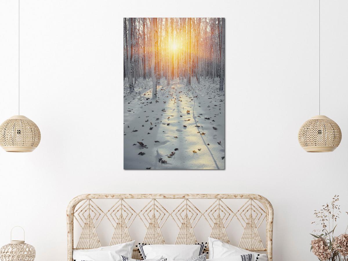 KUNSTDRUCK Grau 40/60 cm - Orange/Grau, Textil (40/60cm) - KUNSTLOFT