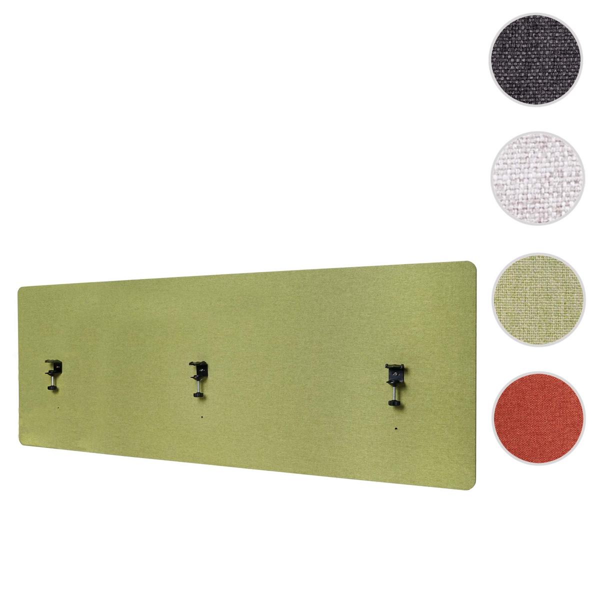 AKUSTIK-TISCHTRENNWAND Hellgrün - Hellgrün, Textil (160/60/2cm) - MCW