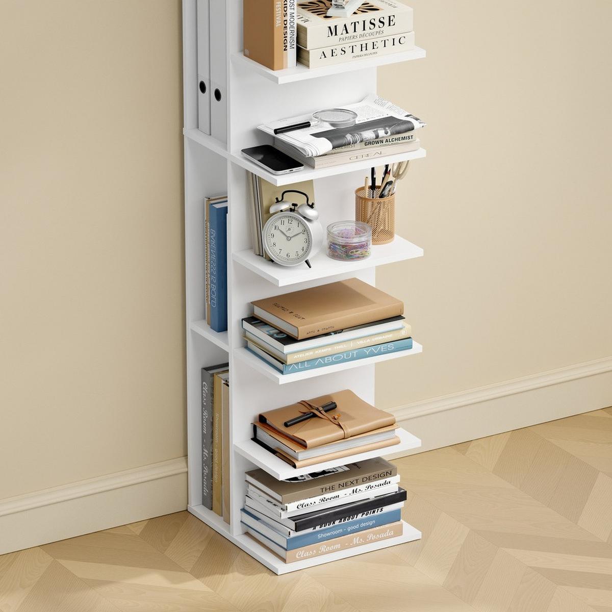 HOCHREGAL mit sieben Ablagen STR14-H-W - Ahornfarben, Fell (30/146.8/32.5cm) - SoBuy