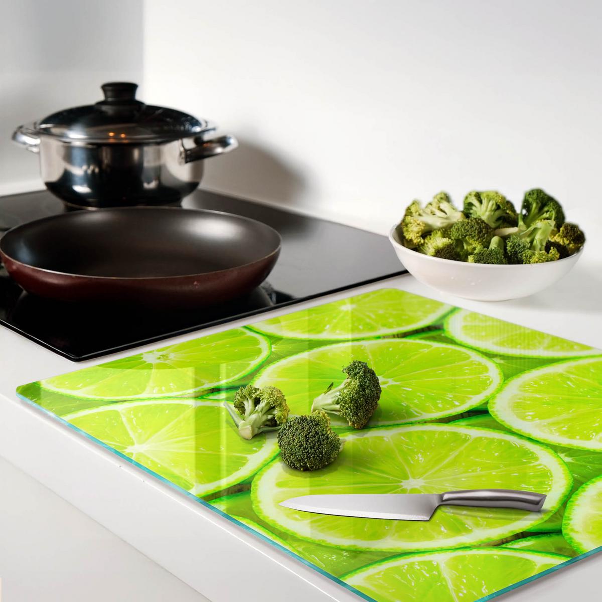 GLASPLATTE 60x52 cm Limes - Grün, Glas (60/0.4/52cm) - TULUP