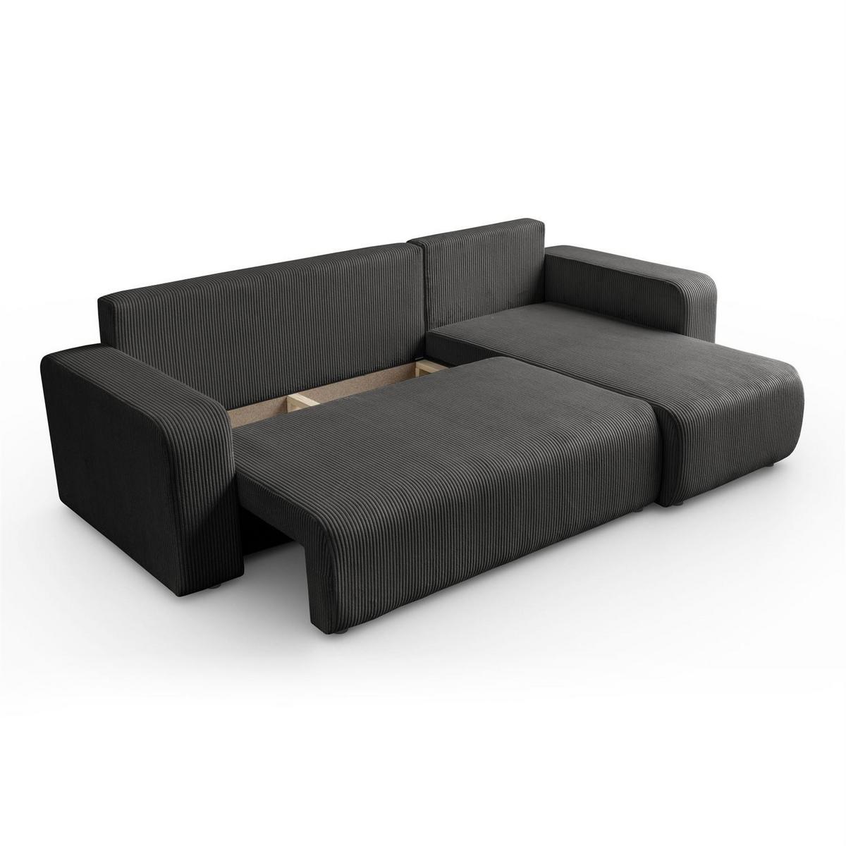 ECKSOFA PRESTIGE L, Poso 34 - Dunkelgrau, Textil (247/143cm) - Lookway
