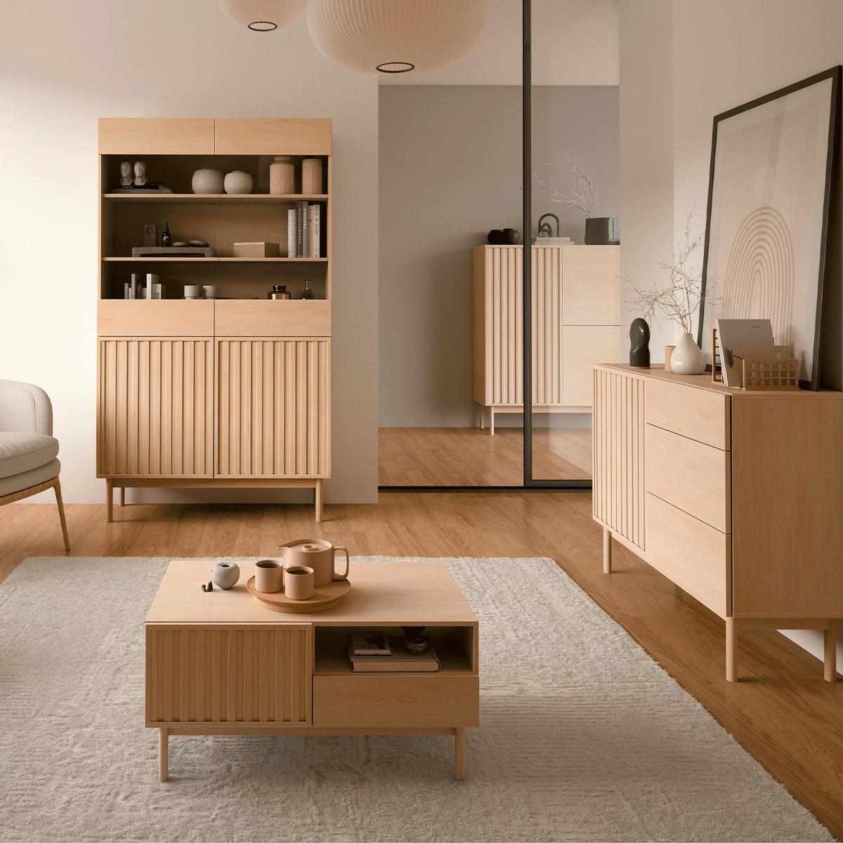 SIDEBOARD Idor Holz - Braun, Holzwerkstoff (106/84.3/36.8cm) - Petits-meubles