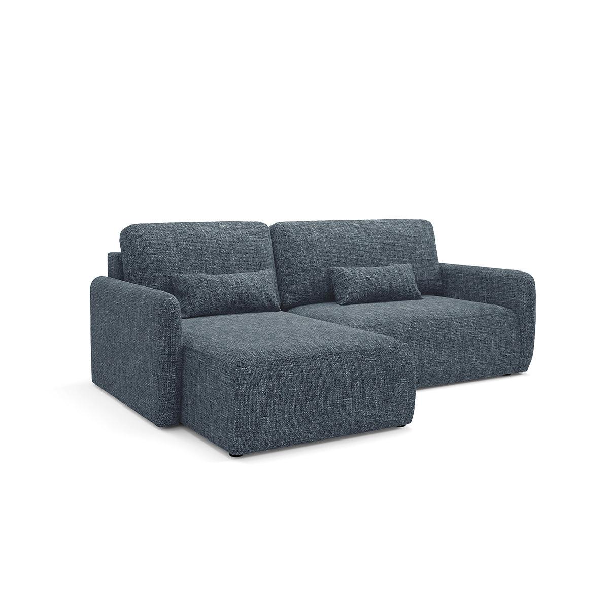 ECKSOFA Lazare 3 Sitzplätze Blau - Blau, Holz (217/148cm) - Petits-meubles