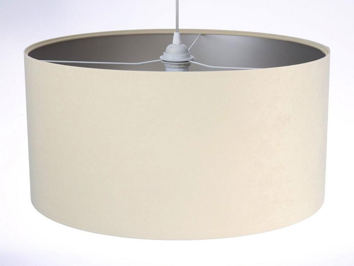 HÄNGELEUCHTE Silber 50/25 cm - Beige/Silberfarben, Kunststoff (50/0.8/25cm) - ONZENO
